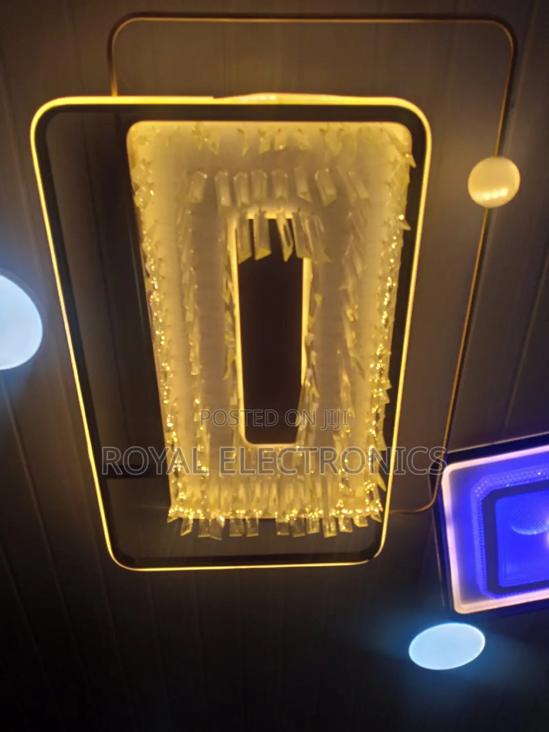Rectangular Led Crystal Chandalier Light