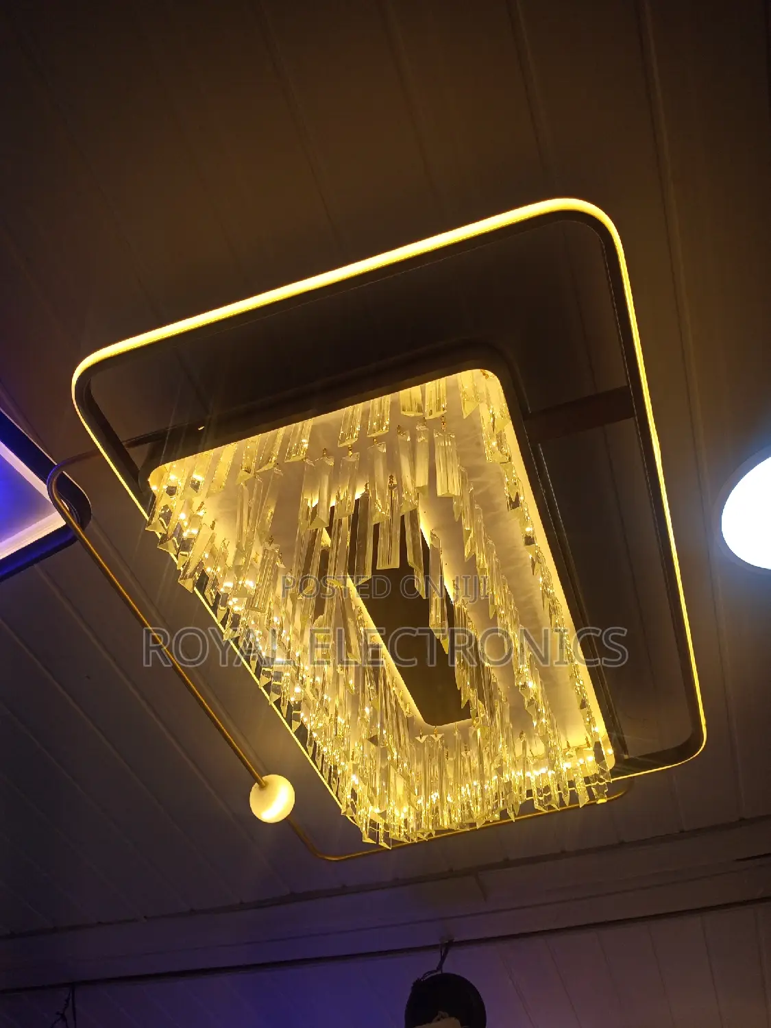 Authentic Rectangular Led Crystal Chandalier Light