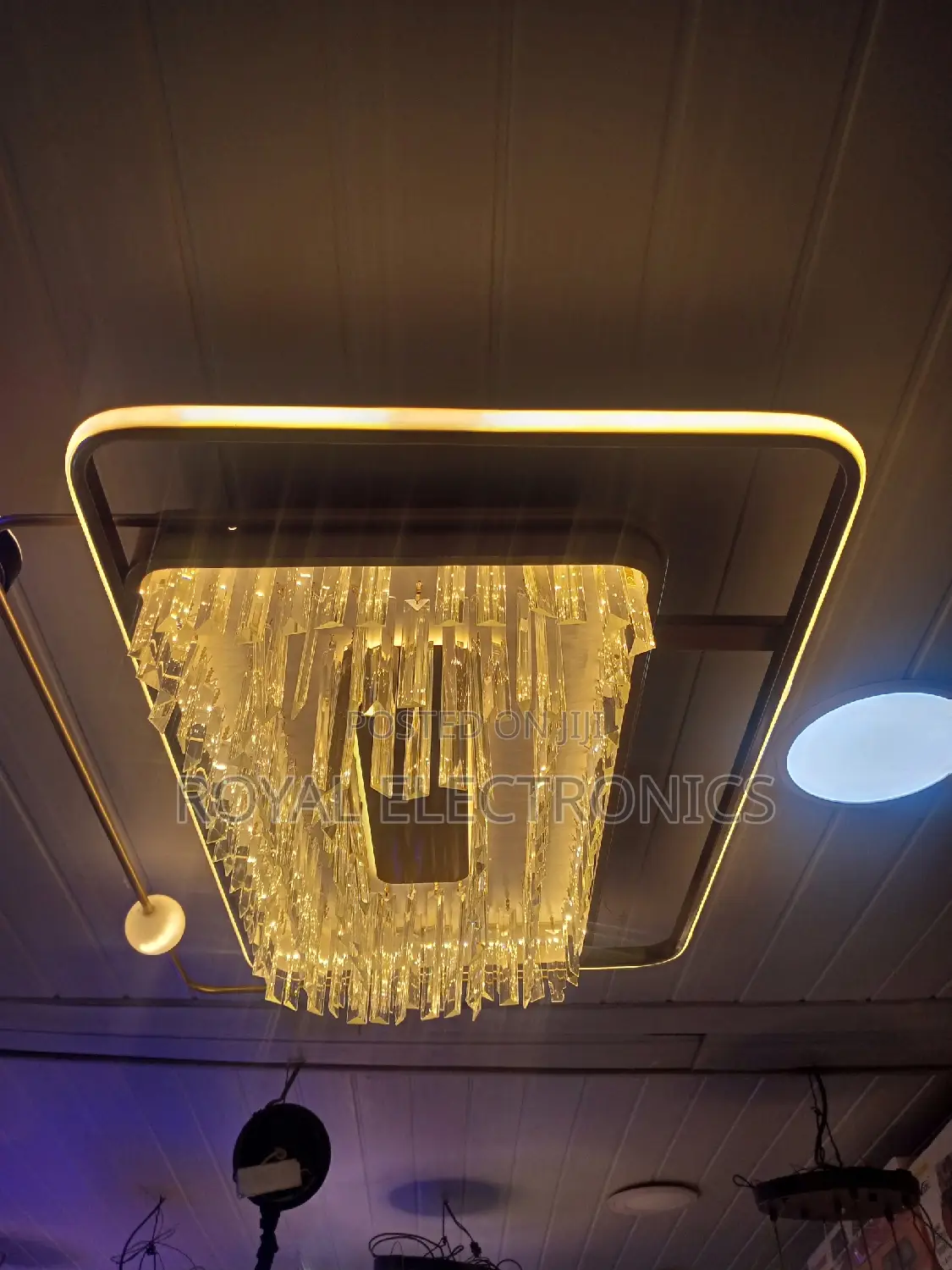 Authentic Rectangular Led Crystal Chandalier Light