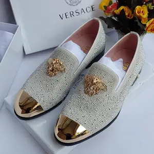 High Quality Premium Versace Shinny Stone Men's Shoe