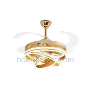 Dimmable Chandelier Retractable Ceiling Fan