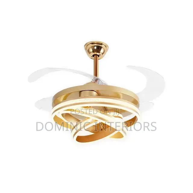 Dimmable Chandelier Retractable Ceiling Fan