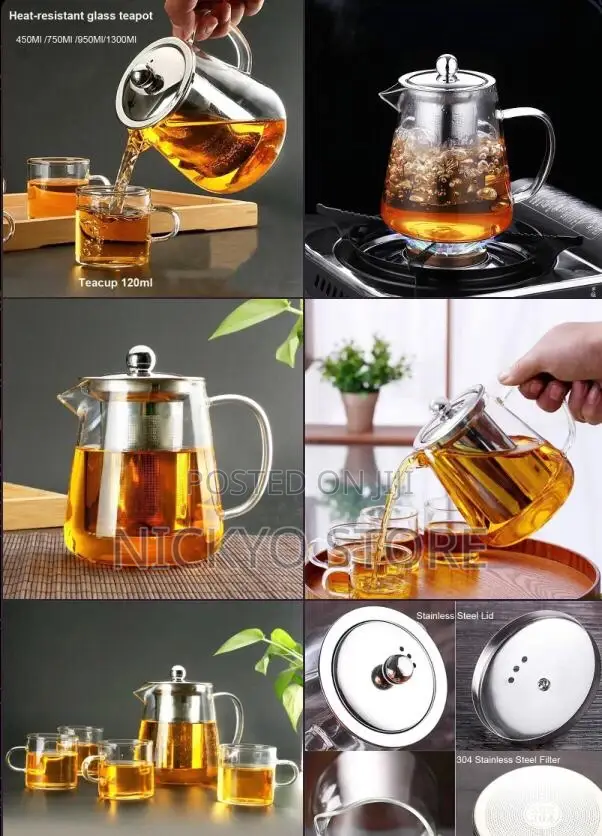 Modern Glass Teapot Set