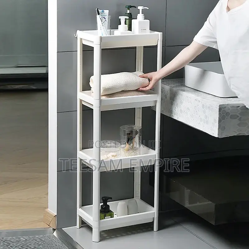 White Multi-Purpose Modern Bathroom Shelf