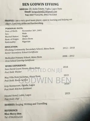 Looking for a CV Opportunity
