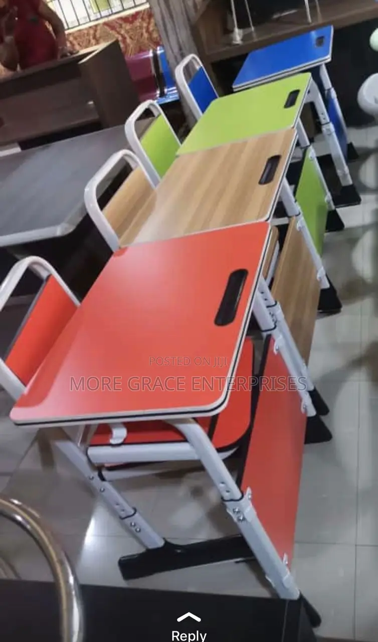 Student's Desk With Chairs.