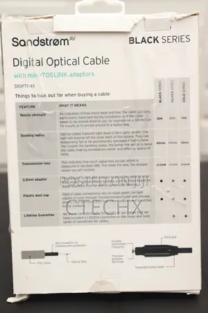 SANDSTROM Black Series Digital Optical Cable - 1 M
