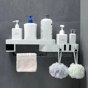 Creative Punch-Free Bathroom Corner Shelf Storage Organizer