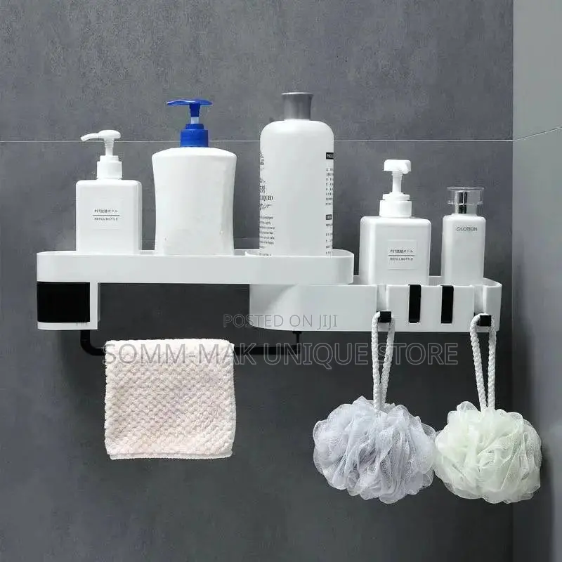 Creative Punch-Free Bathroom Corner Shelf Storage Organizer