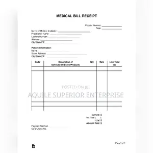 Medical Bill Receipt