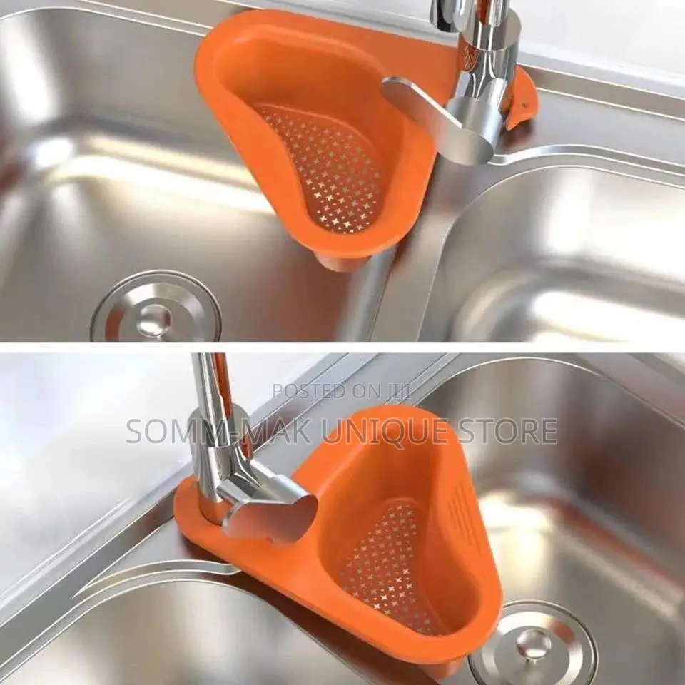 1PC Kitchen Sink Drain Basket Organizer Faucet Holder