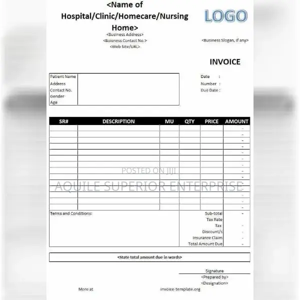 Patient Invoice