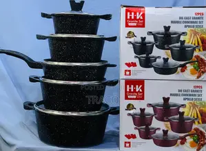 Hk Granite 12pcs Die Cast Cookware Set