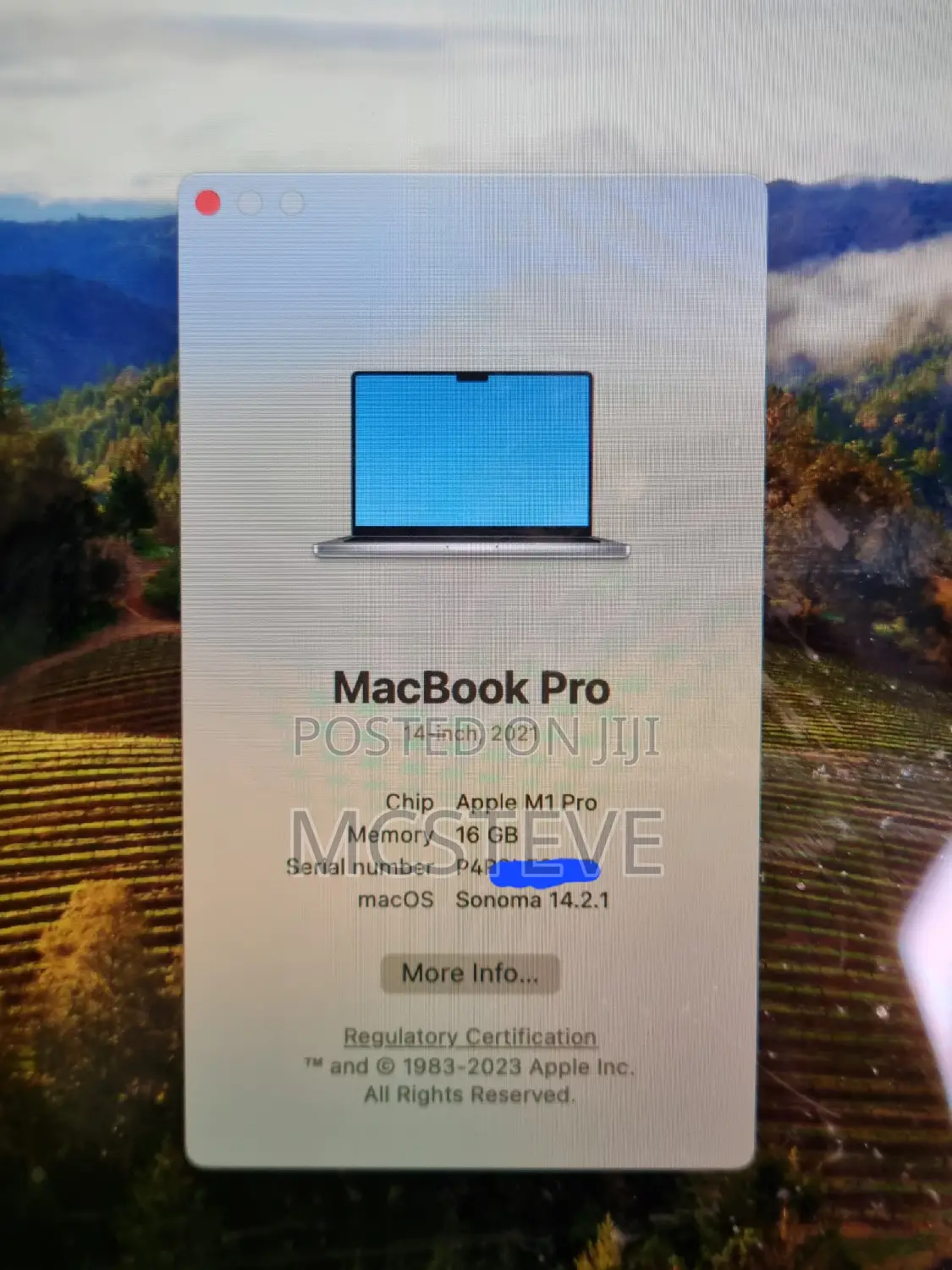 Laptop Apple MacBook Pro 2021 M1 16GB Apple M1 Pro SSD 512GB