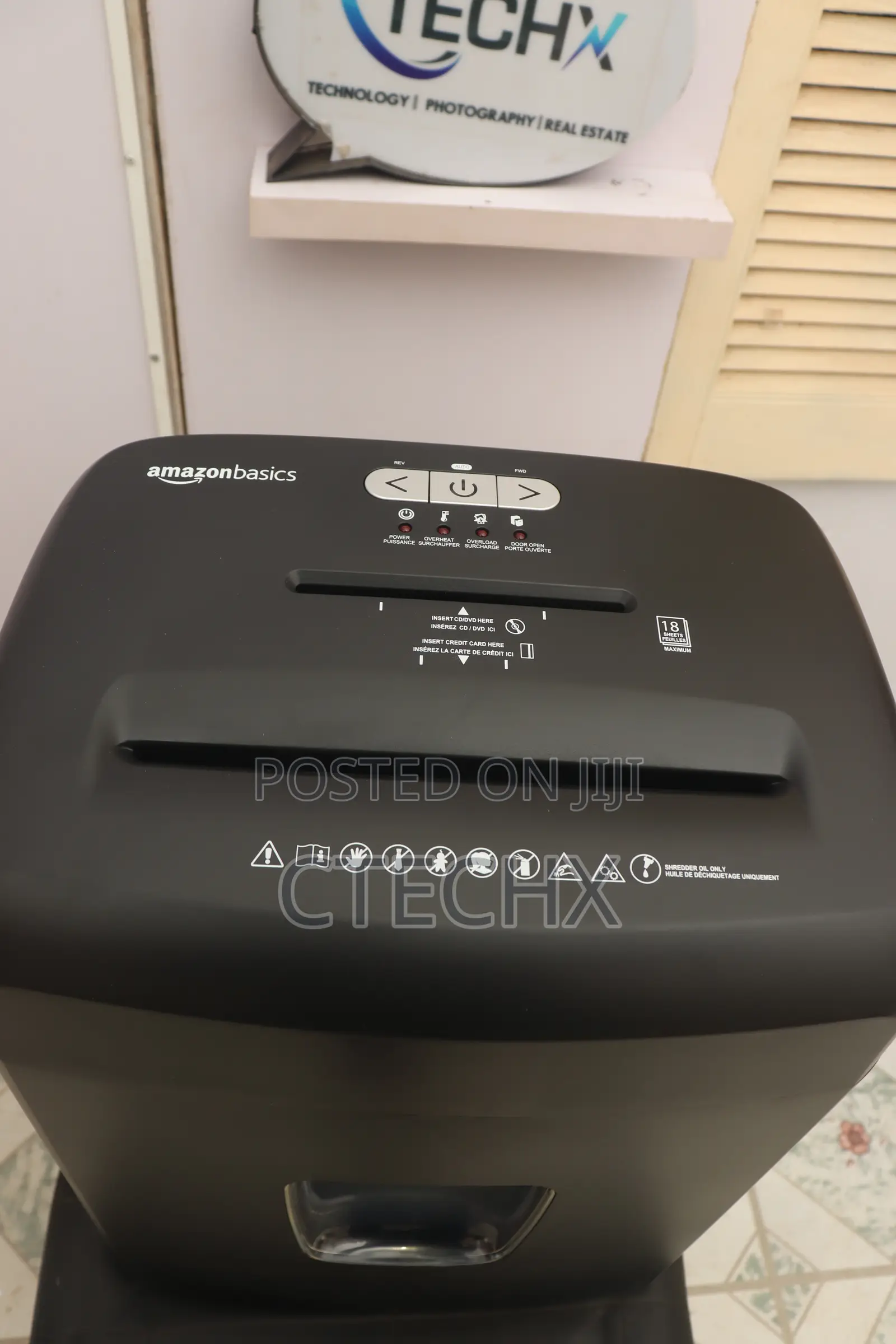 Amazon Basics 18 Sheet Cross Cut Paper Card Shredder