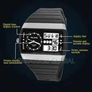 *A-L-I-K-E ** Multi-Purpose Double Time Watch