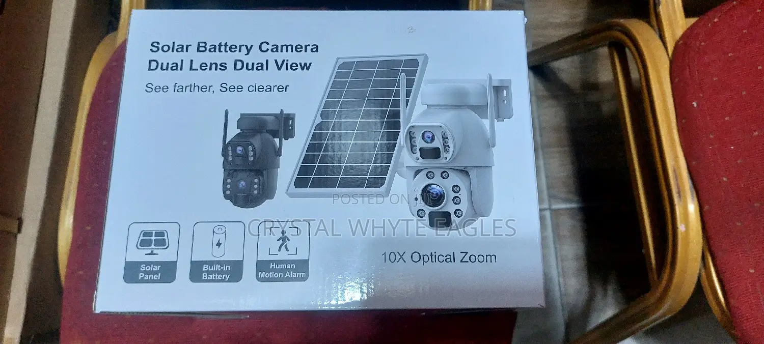 Double Lens PTZ Solar Camera 6mp View