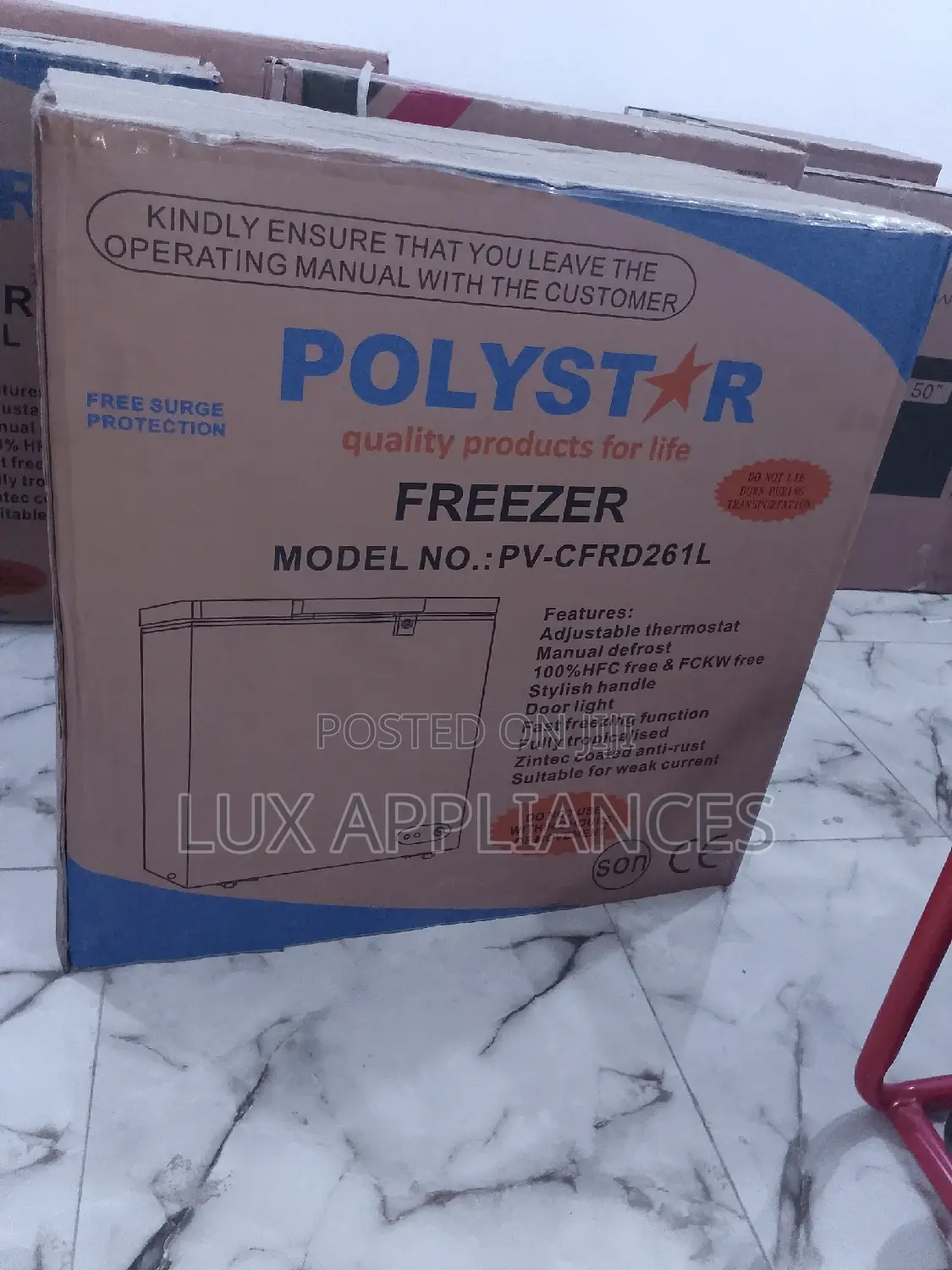 New Polystar Low Noise Chest Freezer