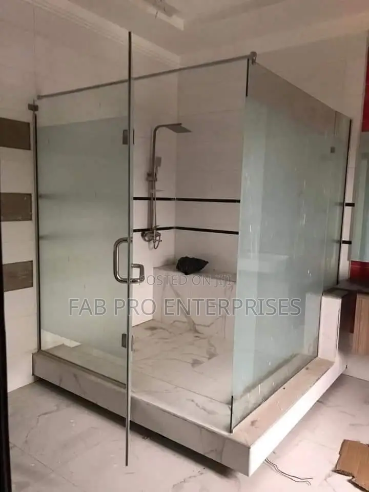 Frameless Bathroom Glass Partition in Ikeja - Building & Trade Services ...