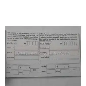 Rent Receipt Booklets Printing