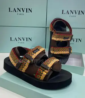 High Quality Lanvin Paris Luxury Men's Sandals