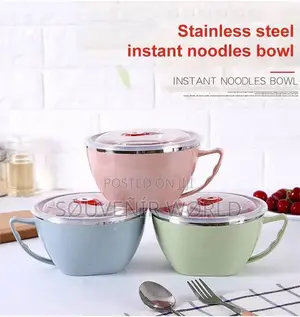 Noodle Bowl With Lid Handle