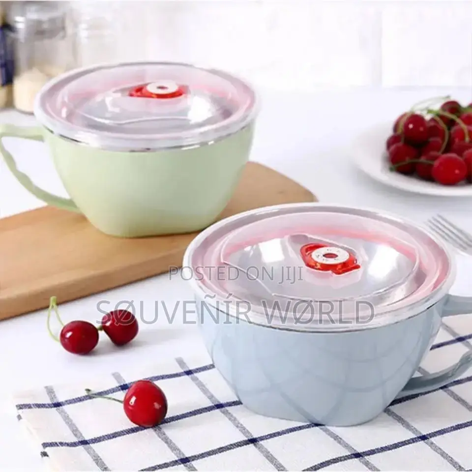 Noodle Bowl With Lid Handle