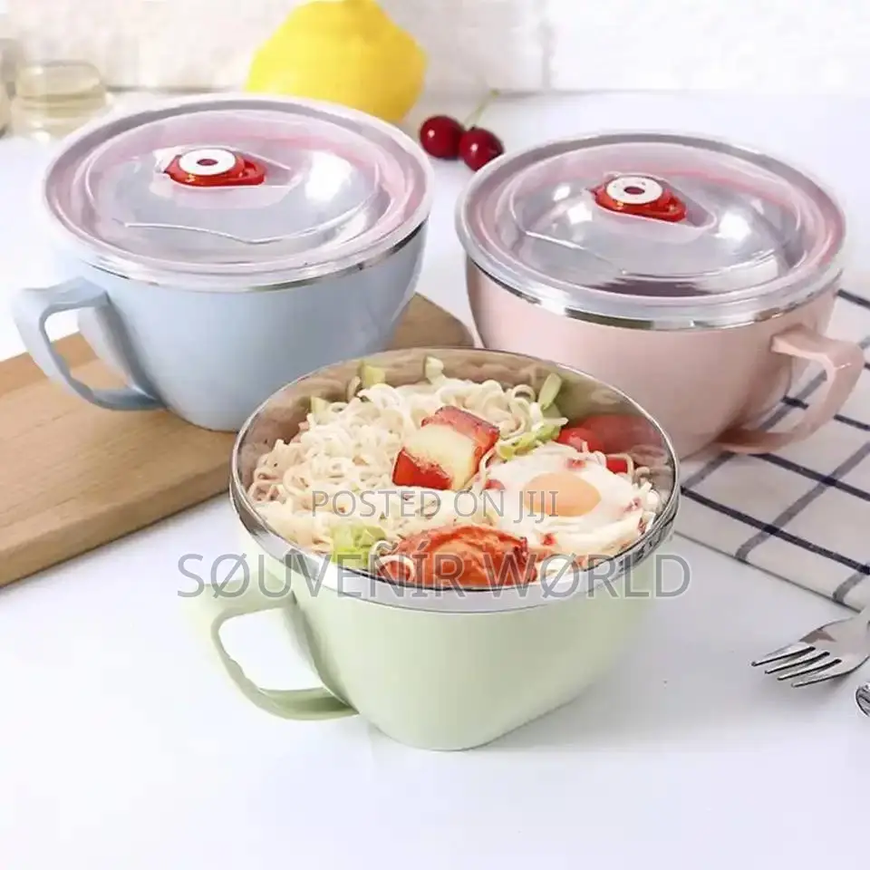 Noodle Bowl With Lid Handle