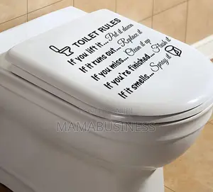 Toilet Rules Wall Quotes Stickers-A1095