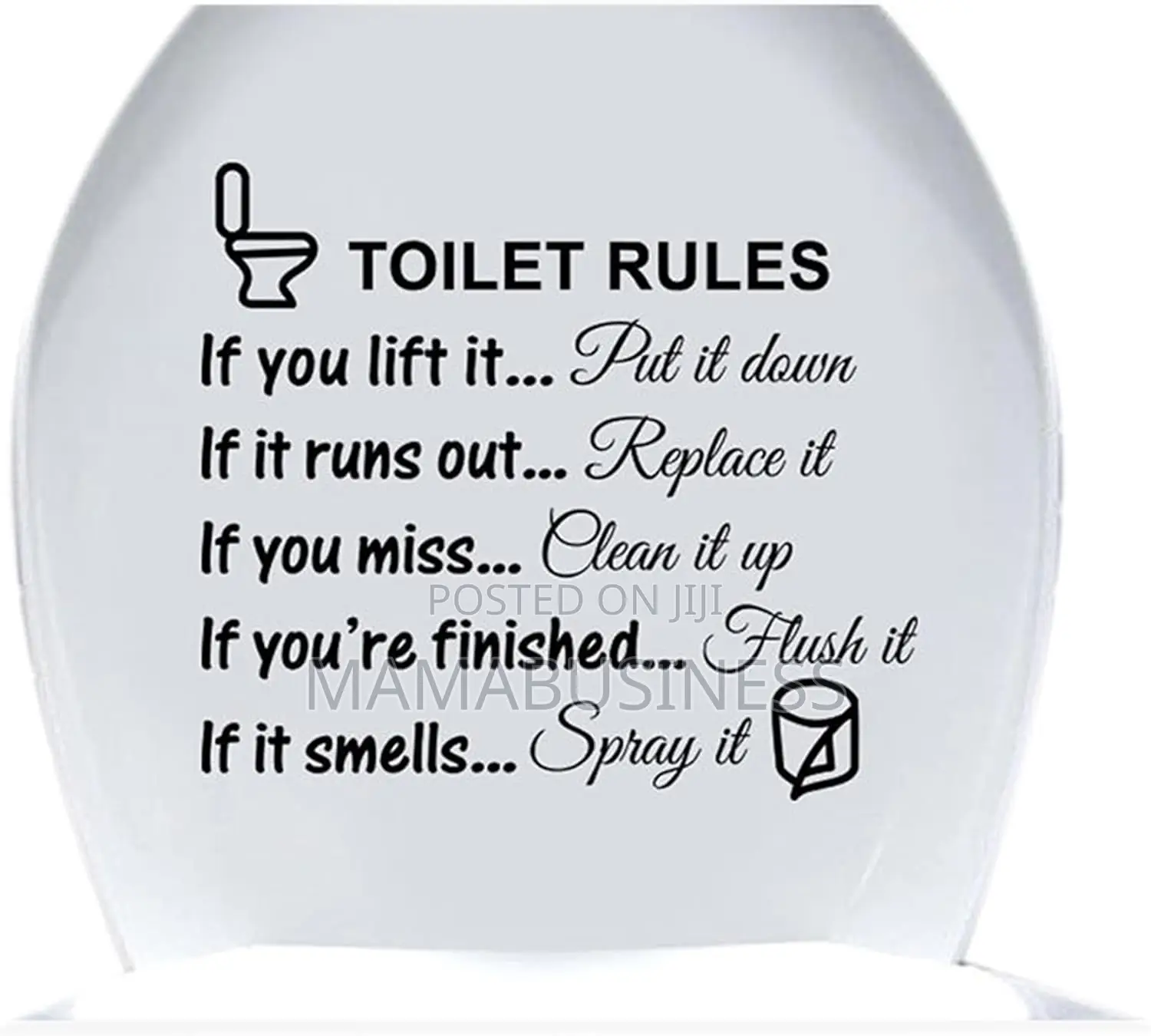 Toilet Rules Wall Quotes Stickers-A1095