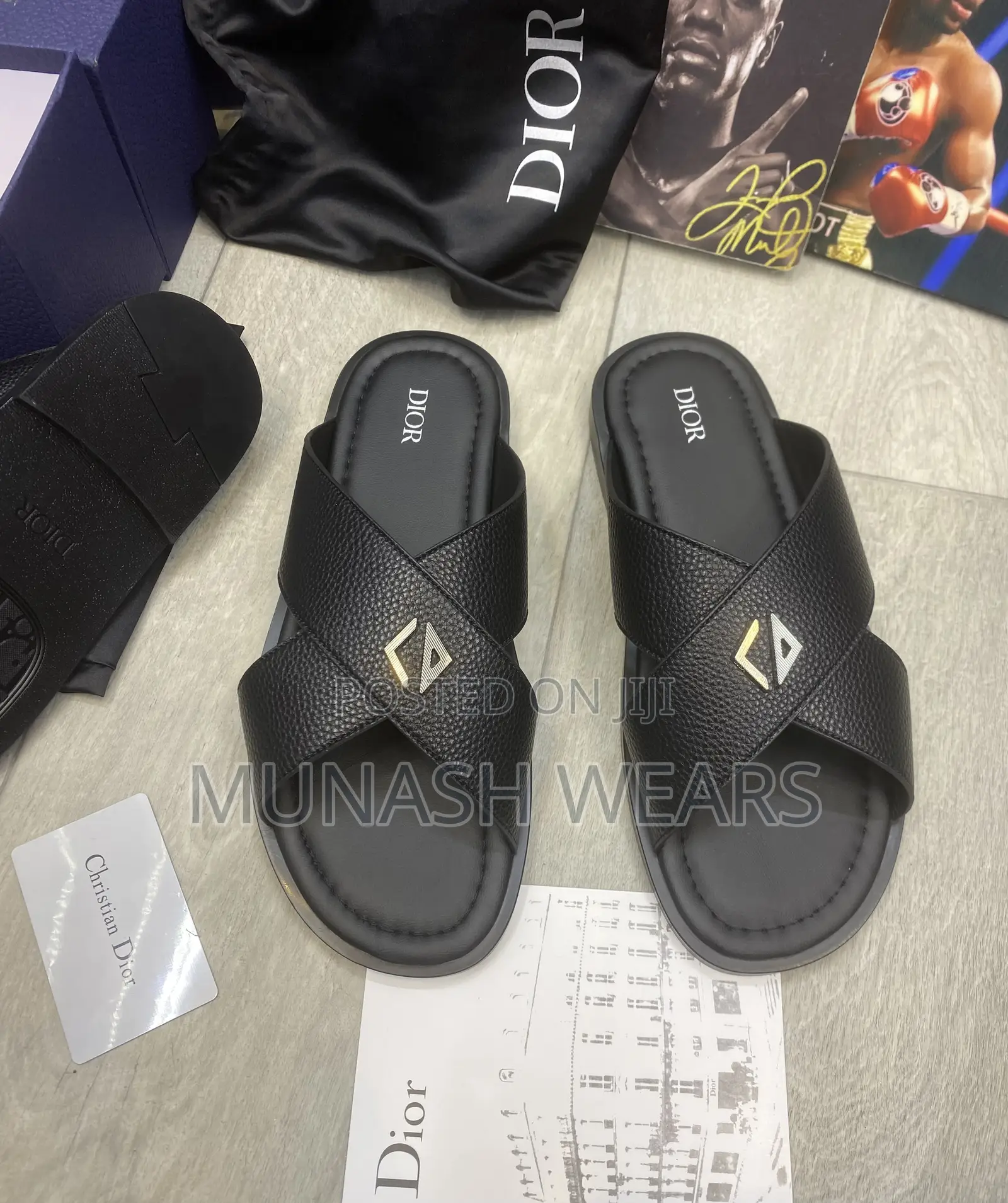 Original Dior Leather Slipers