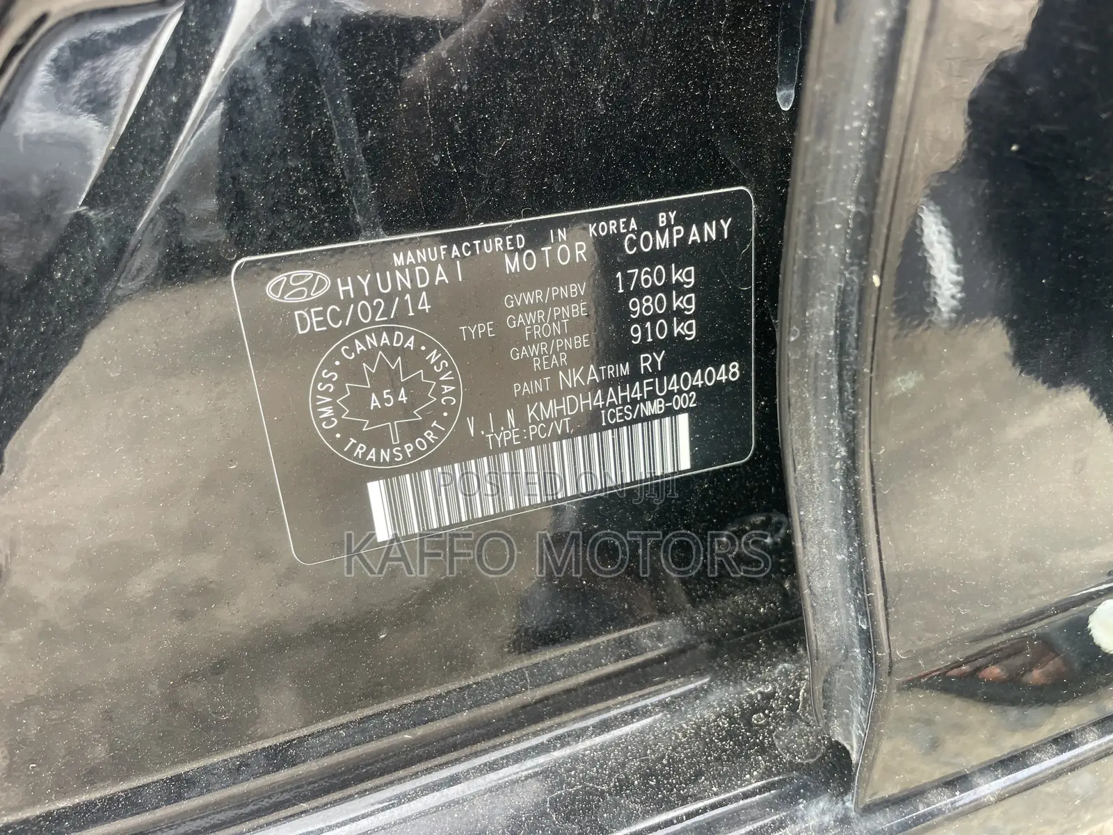 Hyundai Elantra 2015 Black