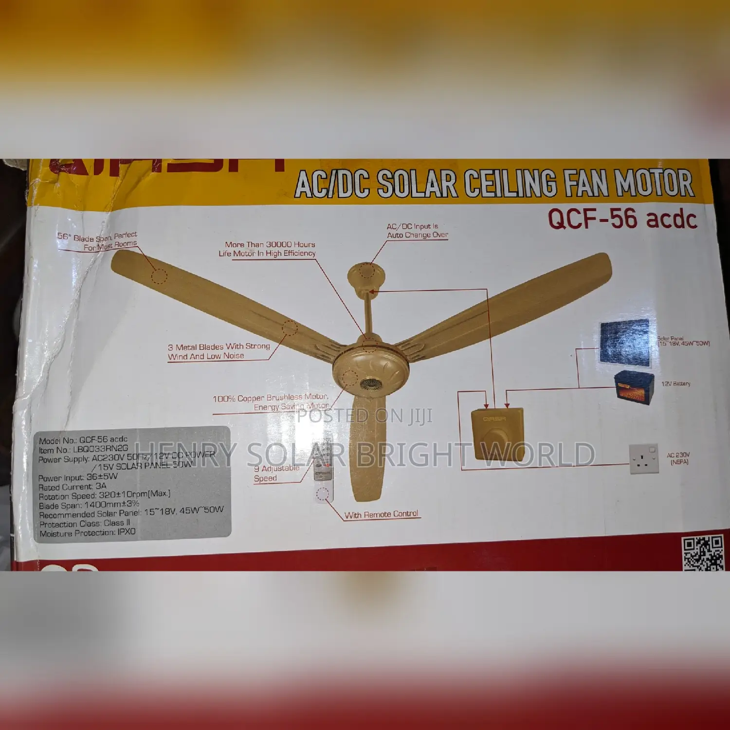 QASA DC/AC Ceiling Fan 56