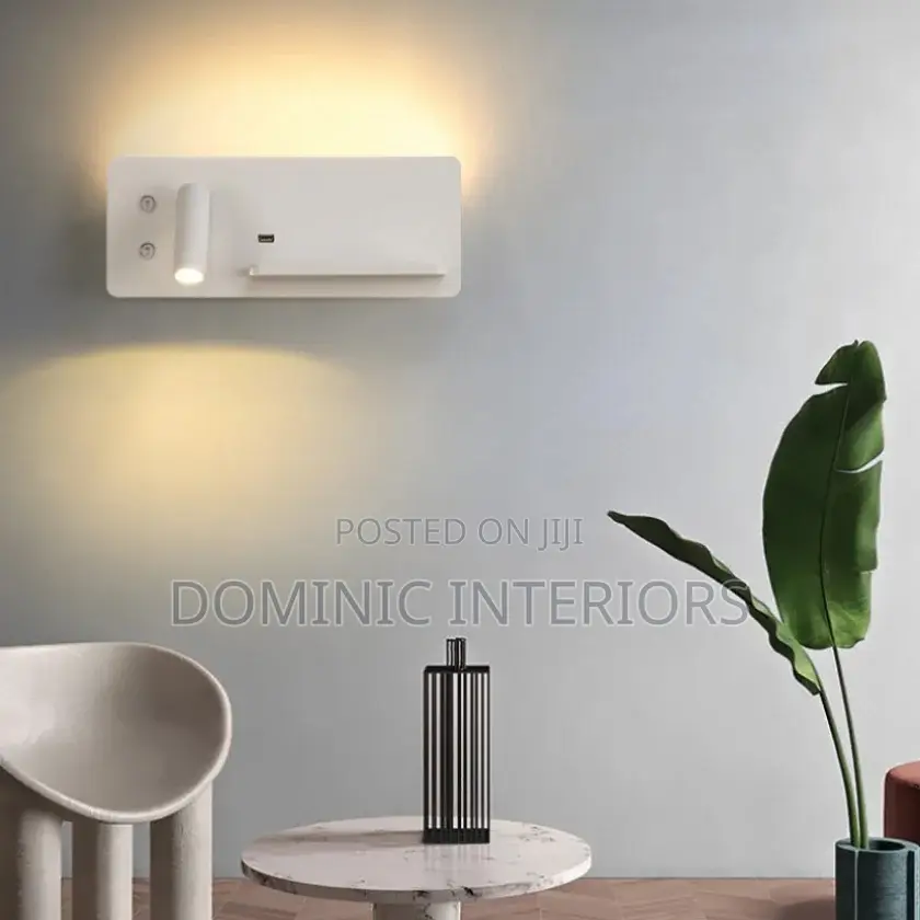 Wireless/Usb Charging Rotatable Wall Light