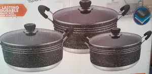 3-Set Kinelco Non-Stick Pot/Cookware 26cm/28cm/30cm Di