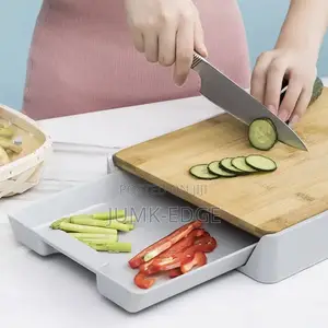 Bamboo Chopping Board With Drawer