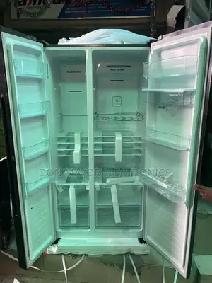 Hisense Side by Side Fridge Rc-67bgl 518L Black Mirror Glas