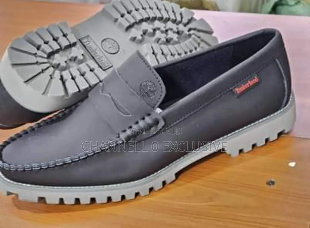 Timberland Loofers - Black With White Sole
