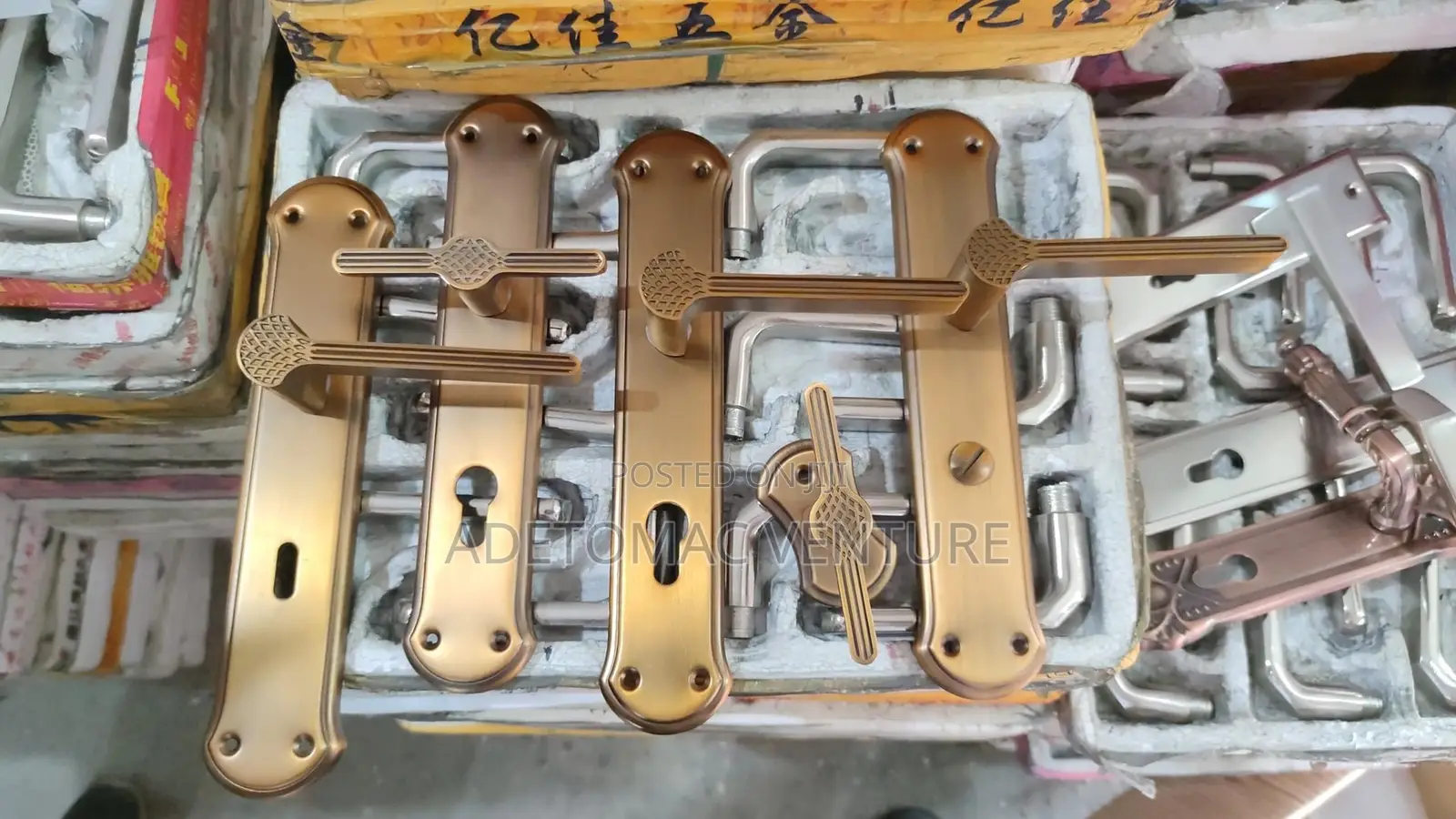 Original Europe Stainless Lock Set and Handles Complete