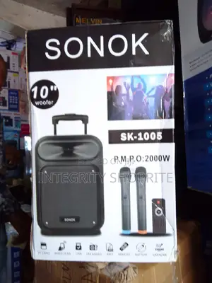 SONOK 10'' Rechargeable Public Address System, 2 MIC, FM