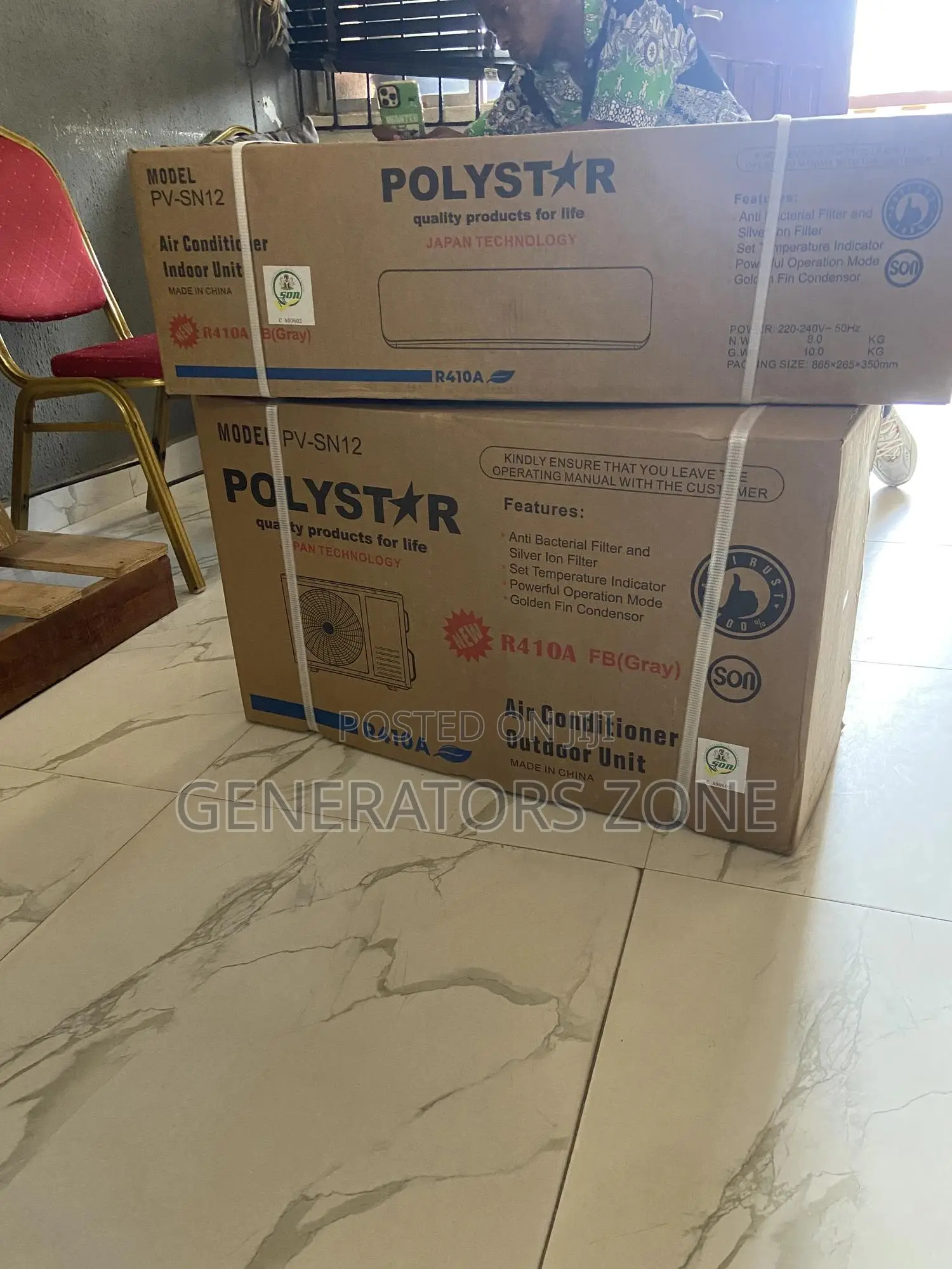 Portable 1.5hp Polystar Non-Inverter AC