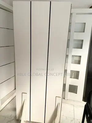 White and Black HDF Wooden Doors