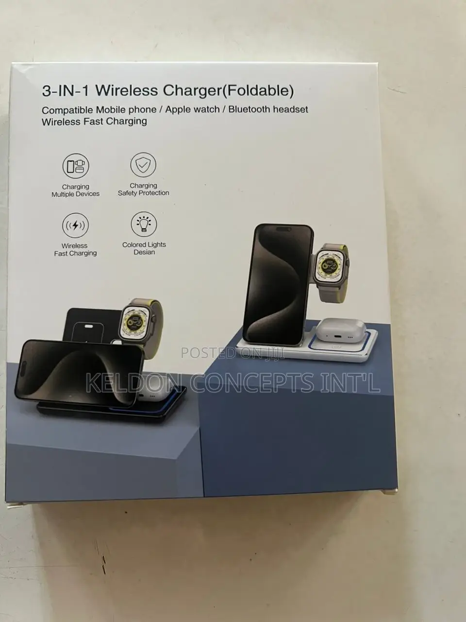 3 in 1 Charging Station With Led