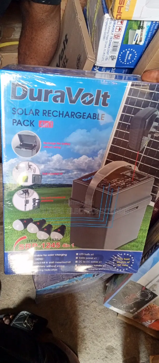 Duravolt 4in1 DC Solar Rechargeable Power-Pack