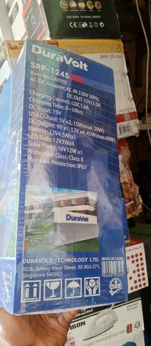 Duravolt 4in1 DC Solar Rechargeable Power-Pack
