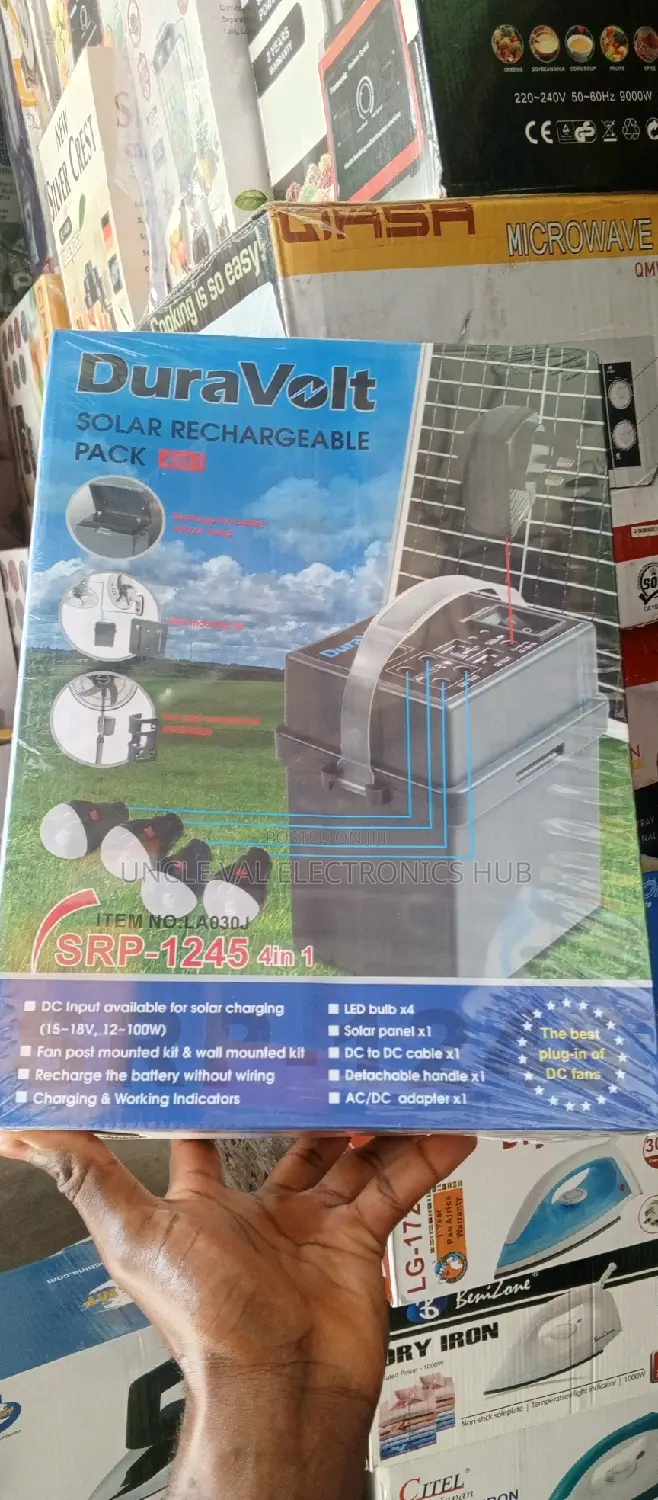 Duravolt 4in1 DC Solar Rechargeable Power-Pack