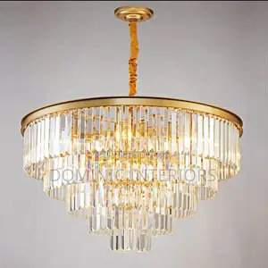 Modern Crystal Gold Chandelier /