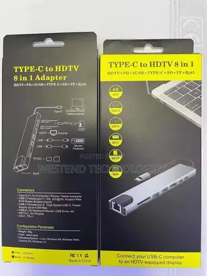 8 in 1 Type C Hub for Macbook and Laptop