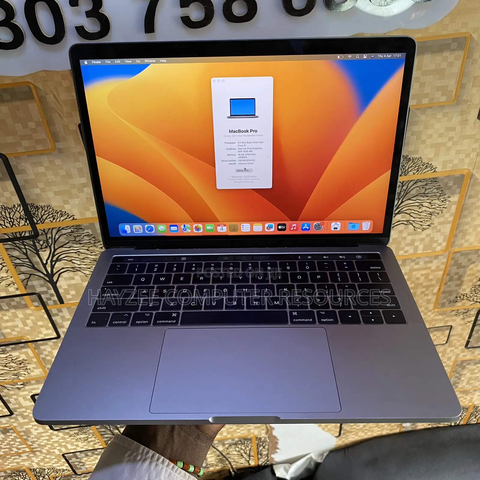 Laptop Apple MacBook Pro 2017 16GB Intel Core I5 SSD 512GB