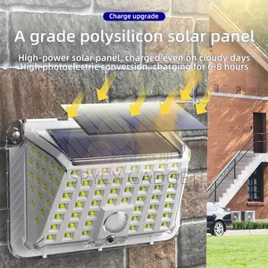 Solar Powered Motion Sensored Wall Lamp